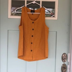 Small Mustard Button Tank Top